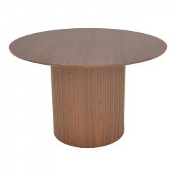 Τραπέζι Karulo pakoworld mdf σε καρυδί απόχρωση Φ120x76εκ