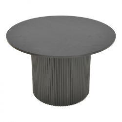 Τραπέζι Karulo pakoworld mdf σε μαύρη απόχρωση Φ120x76εκ