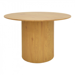 Τραπέζι Karulo pakoworld mdf σε sonoma απόχρωση Φ120x76εκ