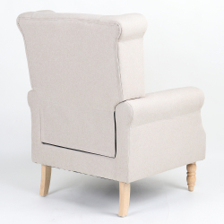 Πολυθρόνα ArteLibre OTTAVIA Μπεζ Ύφασμα 77x80x106cm