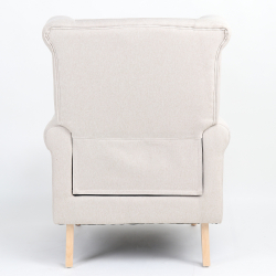 Πολυθρόνα ArteLibre OTTAVIA Μπεζ Ύφασμα 77x80x106cm