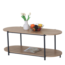 Τραπεζάκι Σαλονιού ArteLibre ARDENMOOR Δρυς/Μαύρο Μοριοσανίδα/Μέταλλο 115x50x45cm Τραπεζάκι Σαλονιού ArteLibre ARDENMOOR Δρυς/Μαύρο Μοριοσανίδα/Μέταλλο 115x50x45cm