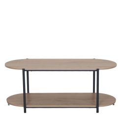 Τραπεζάκι Σαλονιού ArteLibre ARDENMOOR Δρυς/Μαύρο Μοριοσανίδα/Μέταλλο 115x50x45cm