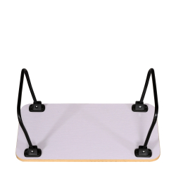 Βοηθητικό Τραπεζάκι ArteLibre BALLARD Πτυσσόμενο Δρυς/Μαύρο Μοριοσανίδα/Μέταλλο 53x30x22cm