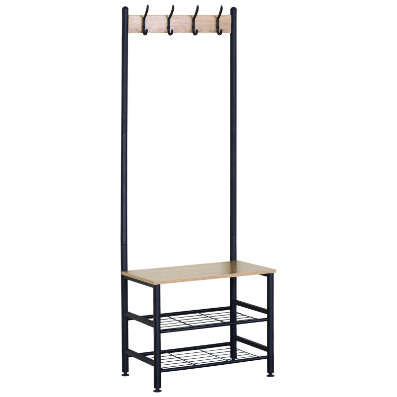 Έπιπλο Εισόδου ArteLibre LANGWOOD Δρυς/Μαύρο Μοριοσανίδα/Μέταλλο 60x40x175cm Έπιπλο Εισόδου ArteLibre LANGWOOD Δρυς/Μαύρο Μοριοσανίδα/Μέταλλο 60x40x175cm