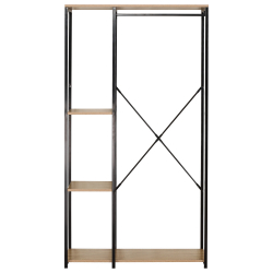 Κρεμάστρα Δαπέδου ArteLibre BINARY Δρυς/Μαύρο Μοριοσανίδα/Μέταλλο 90x40x167cm