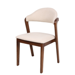 Καρέκλα Τραπεζαρίας ArteLibre ISMENE Μπεζ/Καρυδί Ξύλο/Ύφασμα 52.5x56x83cm Καρέκλα Τραπεζαρίας ArteLibre ISMENE Μπεζ/Καρυδί Ξύλο/Ύφασμα 52.5x56x83cm