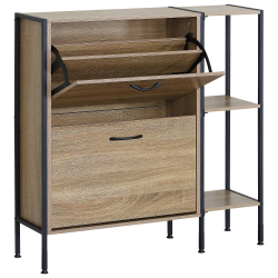 Παπουτσοθήκη ArteLibre ALDERWYN Με Πλαϊνό Ράφι Δρυς/Μαύρο Μοριοσανίδα/Μέταλλο 88x24x87cm Παπουτσοθήκη ArteLibre ALDERWYN Με Πλαϊνό Ράφι Δρυς/Μαύρο Μοριοσανίδα/Μέταλλο 88x24x87cm