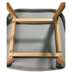 Σκαμπό Bar ArteLibre MARANTA Γκρι/Φυσικό PP/Μέταλλο 45x46x97cm