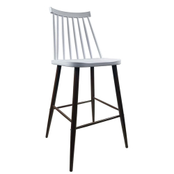 Σκαμπό Bar ArteLibre MARANTA Λευκό/Καρυδί PP/Μέταλλο 45x46x97cm Σκαμπό Bar ArteLibre MARANTA Λευκό/Καρυδί PP/Μέταλλο 45x46x97cm