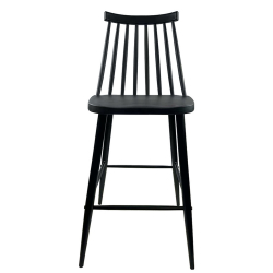 Σκαμπό Bar ArteLibre MARANTA Μαύρο PP/Μέταλλο 45x46x97cm