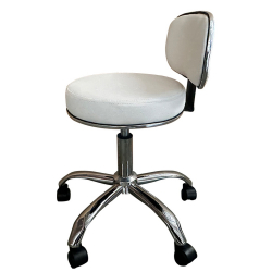 Καρέκλα Εργασίας ArteLibre FIRMEZA Λευκό/Χρώμιο PU/Μέταλλο 47x47x67/78cm