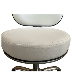 Καρέκλα Εργασίας ArteLibre FIRMEZA Λευκό/Χρώμιο PU/Μέταλλο 47x47x67/78cm