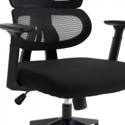 Καρέκλα γραφείου διευθυντή Cadrey pakoworld mesh μαύρο 67x64x120-128εκ