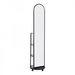 Καθρέπτης τροχήλατος Espero pakoworld mdf με ράφια σε μαύρη απόχρωση Φ34x170εκ Καθρέπτης τροχήλατος Espero pakoworld mdf με ράφια σε μαύρη απόχρωση Φ34x170εκ