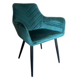 Καρέκλα Τραπεζαρίας ArteLibre FLORITA Πράσινο/Μαύρο Βελούδο/Μέταλλο 55x57x84cm Καρέκλα Τραπεζαρίας ArteLibre FLORITA Πράσινο/Μαύρο Βελούδο/Μέταλλο 55x57x84cm