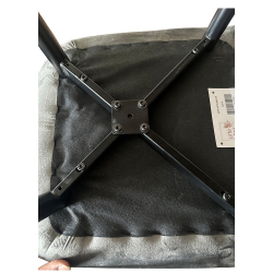 Καρέκλα Τραπεζαρίας ArteLibre FLORITA Γκρι/Μαύρο Βελούδο/Μέταλλο 55x57x84cm