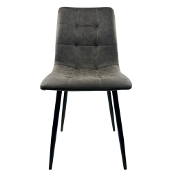 Καρέκλα Τραπεζαρίας ArteLibre YUCATAN Καφέ/Μαύρο PU/Μέταλλο 44x55x86cm