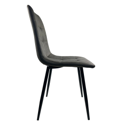 Καρέκλα Τραπεζαρίας ArteLibre YUCATAN Καφέ/Μαύρο PU/Μέταλλο 44x55x86cm