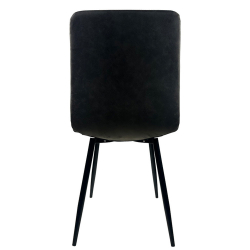 Καρέκλα Τραπεζαρίας ArteLibre YUCATAN Καφέ/Μαύρο PU/Μέταλλο 44x55x86cm