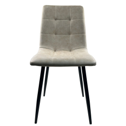 Καρέκλα Τραπεζαρίας ArteLibre YUCATAN Μπεζ/Μαύρο PU/Μέταλλο 44x55x86cm