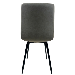 Καρέκλα Τραπεζαρίας ArteLibre YUCATAN Μπεζ/Μαύρο PU/Μέταλλο 44x55x86cm