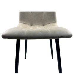 Καρέκλα Τραπεζαρίας ArteLibre YUCATAN Μπεζ/Μαύρο PU/Μέταλλο 44x55x86cm