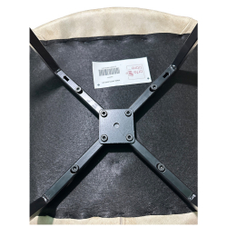 Καρέκλα Τραπεζαρίας ArteLibre MILONGA Μπεζ/Μαύρο PU/Μέταλλο 55x61x88cm