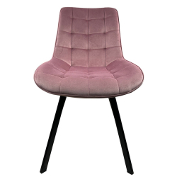 Καρέκλα Τραπεζαρίας ArteLibre BRISA Σάπιο Μήλο/Μαύρο Βελούδο/Μέταλλο 53x60x85cm