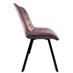 Καρέκλα Τραπεζαρίας ArteLibre BRISA Σάπιο Μήλο/Μαύρο Βελούδο/Μέταλλο 53x60x85cm