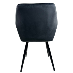 Καρέκλα Τραπεζαρίας ArteLibre FLORENCIA Γκρι/Μαύρο Βελούδο/Μέταλλο 56x60x81cm