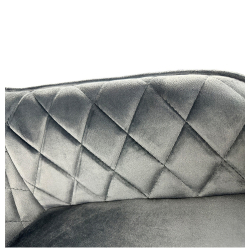 Καρέκλα Τραπεζαρίας ArteLibre FLORENCIA Γκρι/Μαύρο Βελούδο/Μέταλλο 56x60x81cm