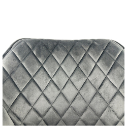 Καρέκλα Τραπεζαρίας ArteLibre FLORENCIA Γκρι/Μαύρο Βελούδο/Μέταλλο 56x60x81cm