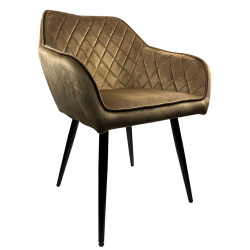 Καρέκλα Τραπεζαρίας ArteLibre FLORENCIA Cappuccino/Μαύρο Βελούδο/Μέταλλο 56x60x81cm Καρέκλα Τραπεζαρίας ArteLibre FLORENCIA Cappuccino/Μαύρο Βελούδο/Μέταλλο 56x60x81cm