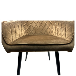 Καρέκλα Τραπεζαρίας ArteLibre FLORENCIA Cappuccino/Μαύρο Βελούδο/Μέταλλο 56x60x81cm