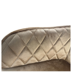 Καρέκλα Τραπεζαρίας ArteLibre FLORENCIA Cappuccino/Μαύρο Βελούδο/Μέταλλο 56x60x81cm