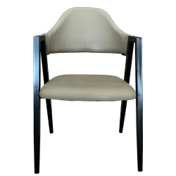 Καρέκλα Τραπεζαρίας ArteLibre SOLANA Cappuccino/Μαύρο PU/Μέταλλο 51x51x81cm