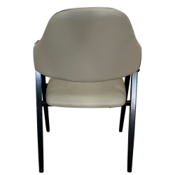 Καρέκλα Τραπεζαρίας ArteLibre SOLANA Cappuccino/Μαύρο PU/Μέταλλο 51x51x81cm