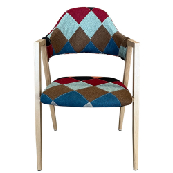 Καρέκλα Τραπεζαρίας ArteLibre SOLANA Patchwork Ύφασμα/Μέταλλο 51x51x81cm Καρέκλα Τραπεζαρίας ArteLibre SOLANA Patchwork Ύφασμα/Μέταλλο 51x51x81cm