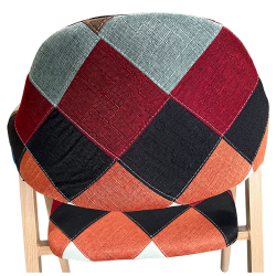 Καρέκλα Τραπεζαρίας ArteLibre SOLANA Patchwork Ύφασμα/Μέταλλο 51x51x81cm