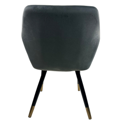 Καρέκλα Τραπεζαρίας ArteLibre ESPERANZA Γκρι/Μαύρο Βελούδο/Μέταλλο 56x60x81cm