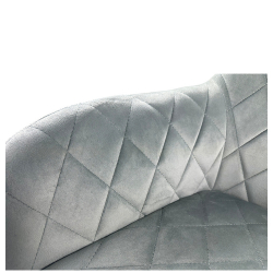 Καρέκλα Τραπεζαρίας ArteLibre ESPERANZA Γκρι/Μαύρο Βελούδο/Μέταλλο 56x60x81cm