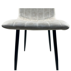 Καρέκλα Τραπεζαρίας ArteLibre YUCARIA Μπεζ/Μαύρο PU/Μέταλλο 44x55x86cm