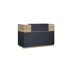 Γραφείο reception Lotus pakoworld σε χρώμα φυσικό - ανθρακί 140x70x110εκ