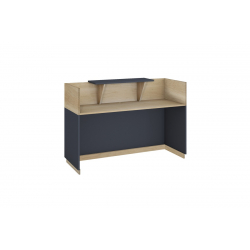 Γραφείο reception Lotus pakoworld σε χρώμα φυσικό - ανθρακί 140x70x110εκ