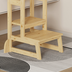 Παιδικός πύργος εκμάθησης Chiquel pakoworld τ.Montessori ξύλο σε φυσική απόχρωση 45.7x51x90εκ