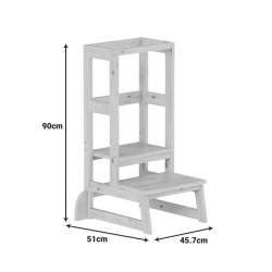 Παιδικός πύργος εκμάθησης Chiquel pakoworld τ.Montessori ξύλο σε φυσική απόχρωση 45.7x51x90εκ