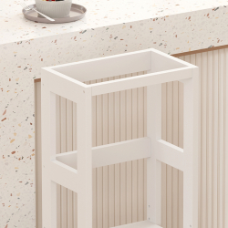 Παιδικός πύργος εκμάθησης Chiquel pakoworld τ.Montessori ξύλο σε λευκή απόχρωση 45.7x51x90εκ