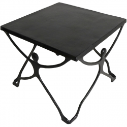Τραπεζάκι ArteLibre Άνθρωποι Μαύρο Αλουμίνιο 58x58x49cm Σετ 2Τμχ