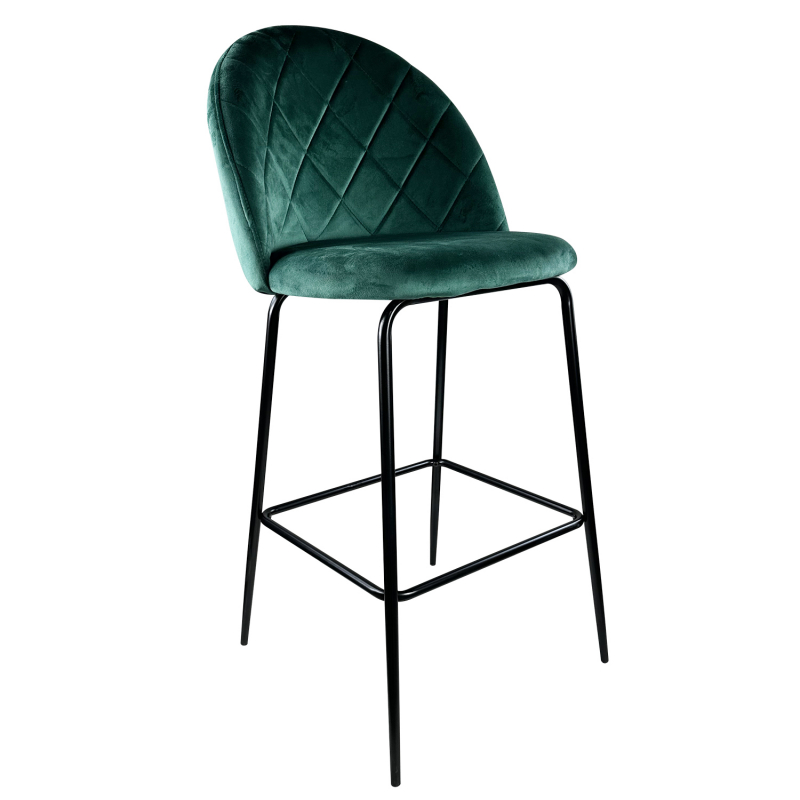 Σκαμπό Bar ArteLibre UNDERHILL Κυπαρισσί/Μαύρο Βελούδο/Μέταλλο 45x53x107cm Σκαμπό Bar ArteLibre UNDERHILL Κυπαρισσί/Μαύρο Βελούδο/Μέταλλο 45x53x107cm